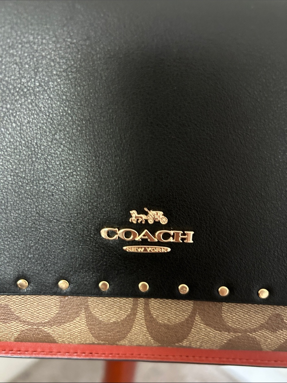 NWOT Coach Klare Black, Brown & light brown Signature Chain Crossbody - Picture 2 of 16